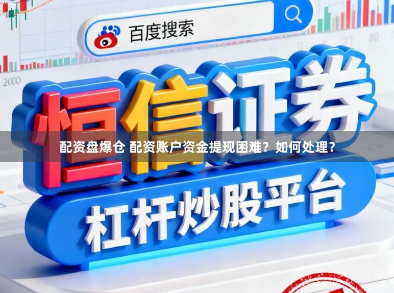 配资盘爆仓 配资账户资金提现困难？如何处理？